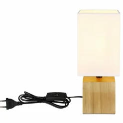 Lampes En Tissu-Luminaires Globo Lighting Lampe de table Globo VALENTINO Écru, 1 lumière