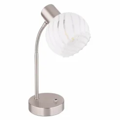 Luminaires Globo Lighting Lampe de table Globo WILLY Nickel mat, 1 lumière