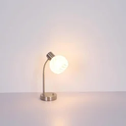 Luminaires Globo Lighting Lampe de table Globo WILLY Nickel mat, 1 lumière