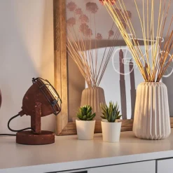 Lampes Industrielles-hofstein Lampe de table Glostrup Rouille, 1 lumière