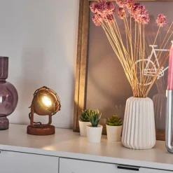 Lampes Industrielles-hofstein Lampe de table Glostrup Rouille, 1 lumière