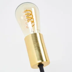 Luminaires Rustiques-hofstein Lampe de table Gnarp Or, Noir, 1 lumière