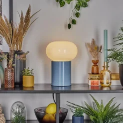 hofstein Lampe de table Godrie Bleu, 1 lumière