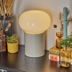 hofstein Lampe de table Godrie Crème, 1 lumière