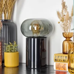 hofstein Lampe de table Godrie Noir, 1 lumière