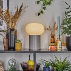 hofstein Lampe de table Godrie Taupe, 1 lumière