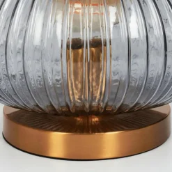 Suspension Verre Fumé-hofstein Lampe de table Goldenville Laiton, 1 lumière