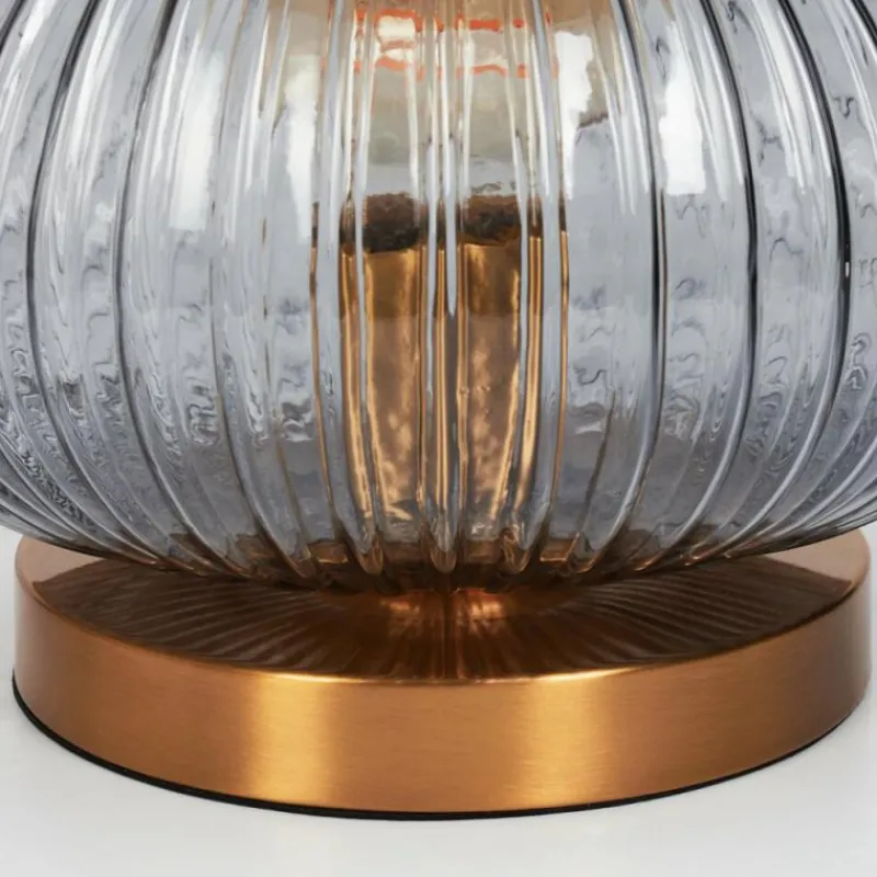 Suspension Verre Fumé-hofstein Lampe de table Goldenville Laiton, 1 lumière