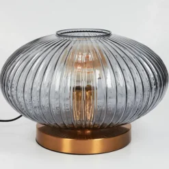 Suspension Verre Fumé-hofstein Lampe de table Goldenville Laiton, 1 lumière