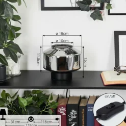 Suspension Verre Fumé-hofstein Lampe de table Gondim Noir, 1 lumière