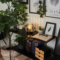 Suspension Verre Fumé-hofstein Lampe de table Gondim Noir, 1 lumière