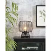 Style Boho-Chic-Good & Mojo Lampe de table CANGO Noir, 1 lumière