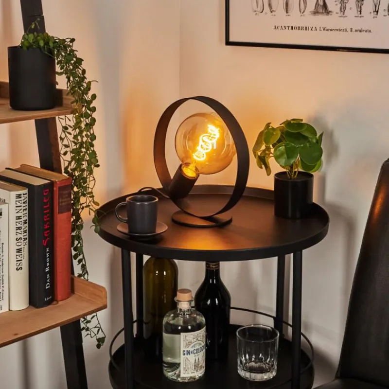 Lampes Industrielles-hofstein Lampe de table Gourguel Noir, 1 lumière