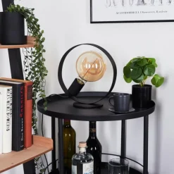 Lampes Industrielles-hofstein Lampe de table Gourguel Noir, 1 lumière