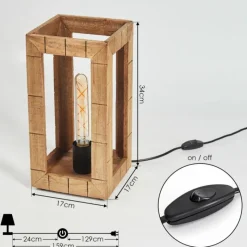 Luminaires Scandinaves-hofstein Lampe de table Guarda Écru, Noir, 1 lumière