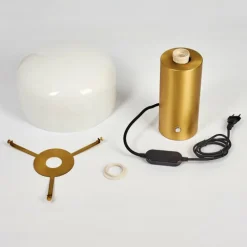 hofstein Lampe de table Guicia Or, Laiton, 1 lumière