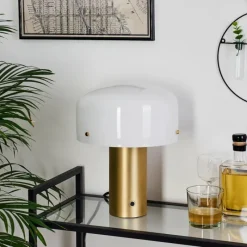 hofstein Lampe de table Guicia Or, Laiton, 1 lumière