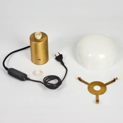 hofstein Lampe de table Guicia Or, Laiton, 1 lumière