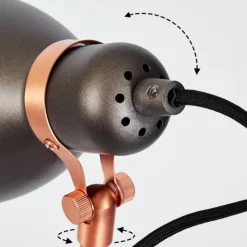 Luminaires Scandinaves-hofstein Lampe de table Guinzo Gris, Cuivre, 1 lumière