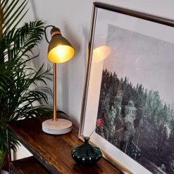 Luminaires Scandinaves-hofstein Lampe de table Guinzo Gris, Cuivre, 1 lumière
