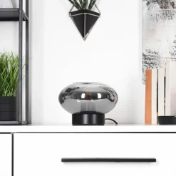 Suspension Verre Fumé-hofstein Lampe de table Haikala Noir, 1 lumière