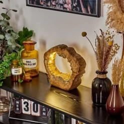 Luminaires Scandinaves-hofstein Lampe de table Hasteboda LED Brun, Couleur bois, 1 lumière