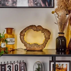 Luminaires Scandinaves-hofstein Lampe de table Hasteboda LED Brun, Couleur bois, 1 lumière