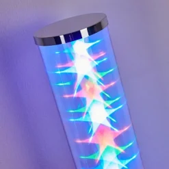 hofstein Lampe de table Hatara LED Chrome, 1 lumière, Télécommandes, Changeur de couleurs