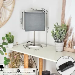 Lampes En Tissu-hofstein Lampe de table Heinikka Nickel mat, 1 lumière