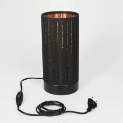 Lampes En Tissu-hofstein Lampe de table Hobart Noir, 1 lumière