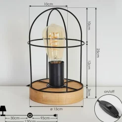 Lampes Vintages & Rétros-hofstein Lampe de table Hodne Écru, 1 lumière