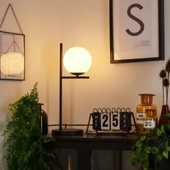 hofstein Lampe de table Hogatza Noir, 1 lumière