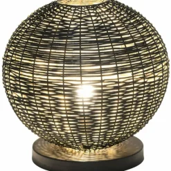 Lampes Dorées-Luminaires Holländer Lampe de table Holländer BUFFONE Or, Noir, 1 lumière