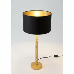 Lampes En Tissu-Luminaires Holländer Lampe de table Holländer CANCELLIERE ROTONDA PICCOLO Or, 1 lumière