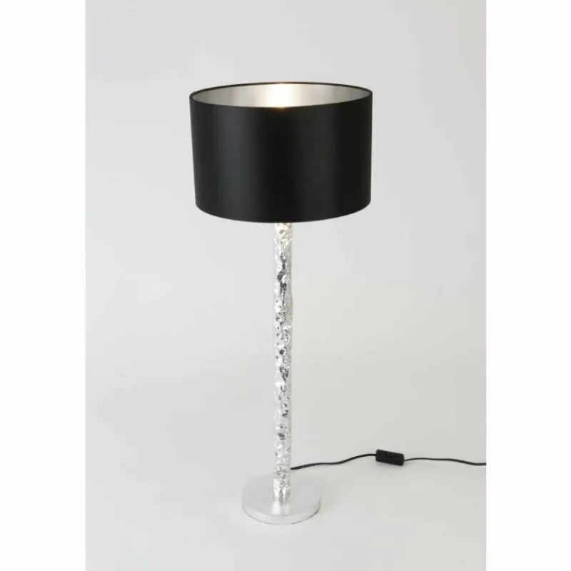 Lampes En Tissu-Luminaires Holländer Lampe de table Holländer CANCELLIERE ROTONDA GRANDE Argenté, 1 lumière