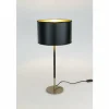 Lampes Dorées-Luminaires Holländer Lampe de table Holländer ENZIO Or, Noir, 1 lumière