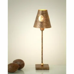 Lampes Dorées-Luminaires Holländer Lampe de table Holländer GANCIO KLEIN Brun doré, 1 lumière