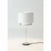 Lampes En Tissu-Luminaires Holländer Lampe de table Holländer MATTIA RUND Argenté, 1 lumière