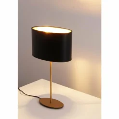 Lampes Dorées-Luminaires Holländer Lampe de table Holländer MATTIA Or, Laiton, 1 lumière