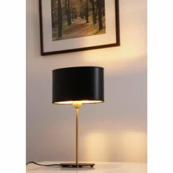 Lampes Dorées-Luminaires Holländer Lampe de table Holländer MATTIA Or, Laiton, 1 lumière