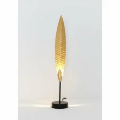 Lampes Dorées-Luminaires Holländer Lampe de table Holländer PENNA Brun, Or, Noir, 1 lumière