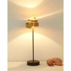 Lampes Dorées-Luminaires Holländer Lampe de table Holländer PICCOLA BANDEROLE Brun doré, 1 lumière