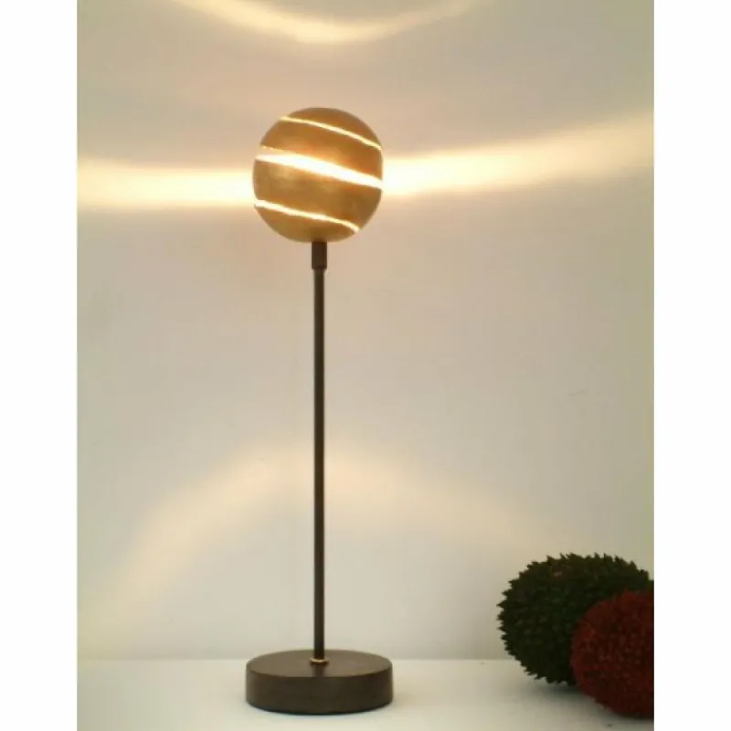 Lampes Dorées-Luminaires Holländer Lampe de table Holländer PICCOLA PALLA Brun doré, 1 lumière