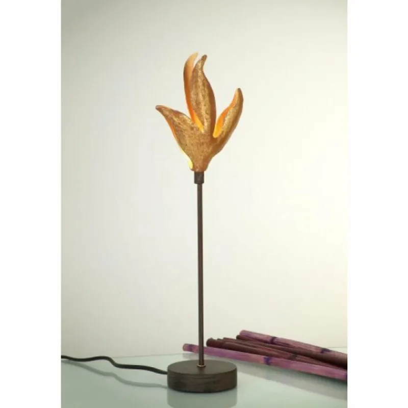 Lampes Dorées-Luminaires Holländer Lampe de table Holländer PICCOLA PELICANO Brun doré, 1 lumière