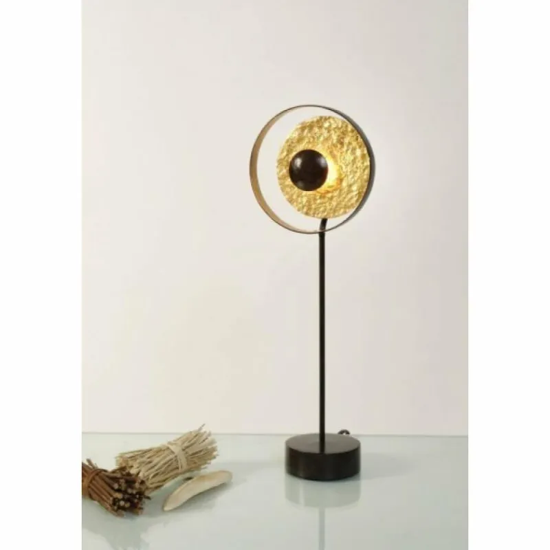 Lampes Dorées-Luminaires Holländer Lampe de table Holländer SATELLITE Brun, Or, Noir, 1 lumière