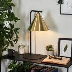 hofstein Lampe de table Hueso Noir, 1 lumière* Lampes À Poser