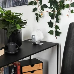 Idual Lampe de table Lilac LED Argenté, 1 lumière, Télécommandes, Changeur de couleurs