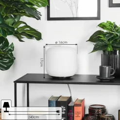 Idual Lampe de table Thyme LED Nickel mat, 1 lumière, Télécommandes, Changeur de couleurs