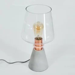 hofstein Lampe de table Jaen Gris, Cuivre, 1 lumière