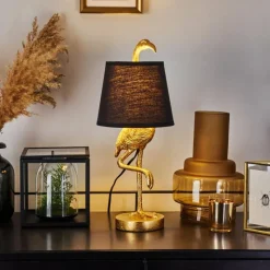 Lampes En Tissu-hofstein Lampe de table Janine Or, 1 lumière